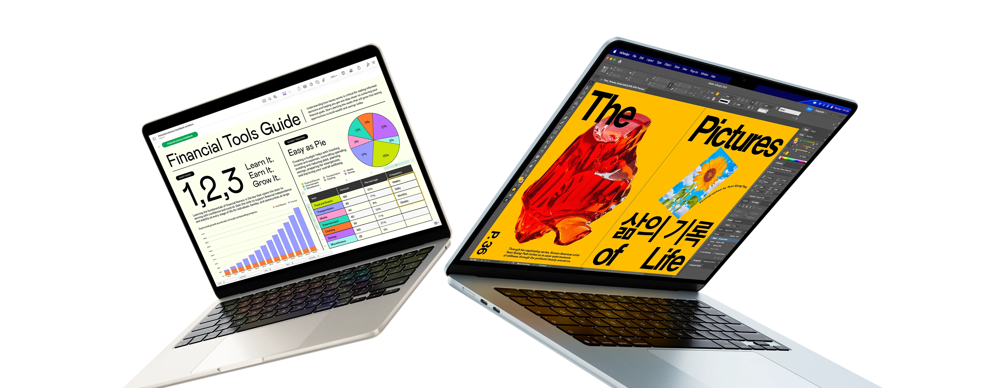 Official Apple MacBook Air hero image with two angled MacBook Air models